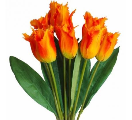 Umelá kytica tulipány oranžové 44 cm