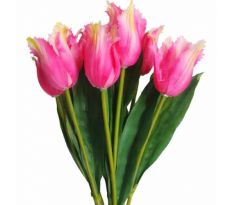Umelá kytica tulipány ružové 44 cm
