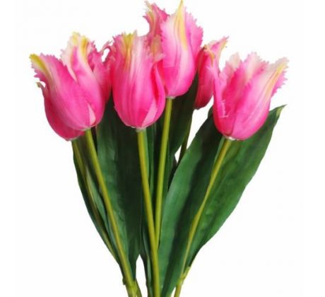 Umelá kytica tulipány ružové 44 cm
