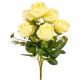 Umelá kytica ružičky žltá 30 cm