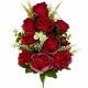 Umelá kytica ruža bordová ležiaca 54 cm