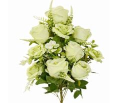 Umelá kytica ruža zelená ležiaca 54 cm