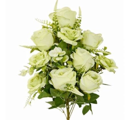 Umelá kytica ruža zelená ležiaca 54 cm