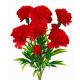 Umelá kytička karafiáty červená 28 cm