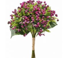 Umelá kytica gypsomilka fialová 34 cm