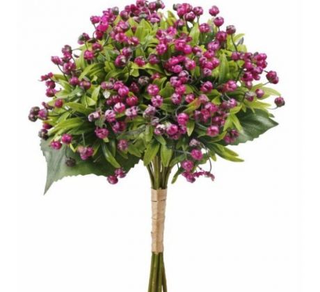 Umelá kytica gypsomilka fialová 34 cm