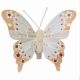 Motýlik šedo-hnedý so štipcom 7 x 7 cm / 1 ks
