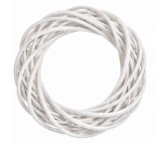 Prútený veniec priemer 40 cm biely
