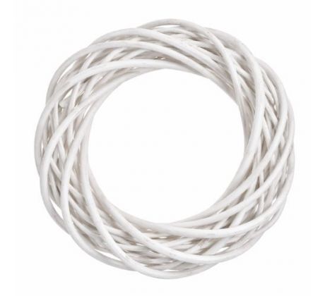 Prútený veniec priemer 35 cm biely