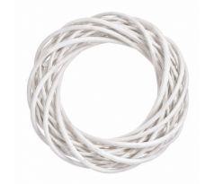 Prútený veniec priemer 30 cm biely