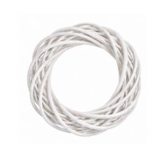 Prútený veniec priemer 20 cm biely