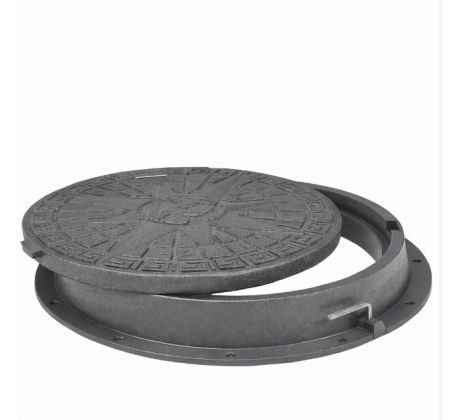 Poklop plastový  600 šedý so zámkou zaťaženie 5 t