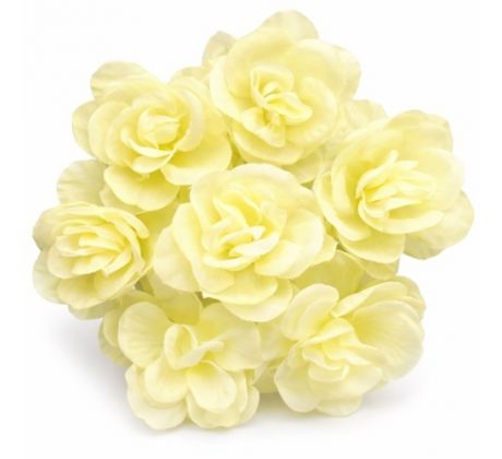 Ružičky umelé krémové 10 ks