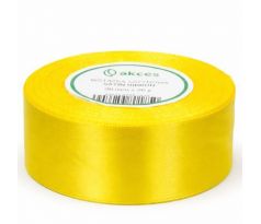 Stuha saténová žltá 3,8 cm / 32 m