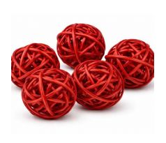 Dekorácia gulička Lata Ball červená 4 cm / 1 ks