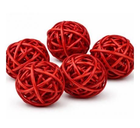 Dekorácia gulička Lata Ball červená 4 cm / 1 ks