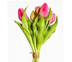 Umelá kytica tulipány ružové 30 cm