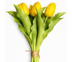 Umelá kytica tulipány žlté 30 cm