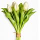 Umelá kytica tulipány biele 30 cm