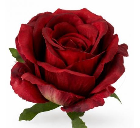 Umelá ruža tmavočervená 9 cm