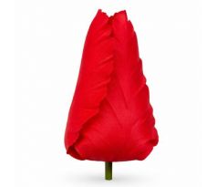 Umelý tulipán saténový červený 9 cm