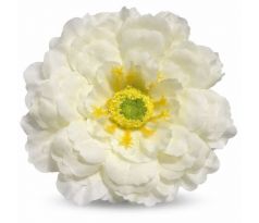 Umelá cínia krémová  9 cm