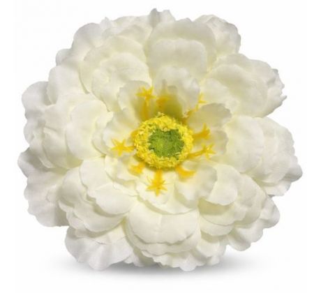 Umelá cínia krémová  9 cm