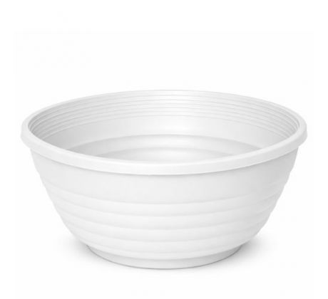 Plastový kvetináč misa biela 26 cm
