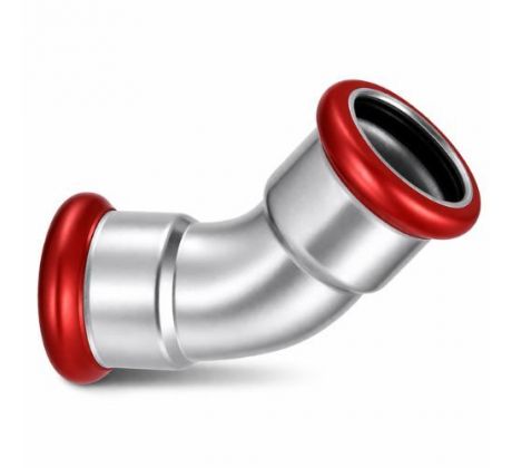 Uhlíková oceľ-koleno FF 45°-vnútorný/vnútorný spoj