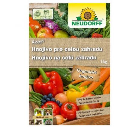 Hnojivo Azet Neudorff pre celú záhradu 1 kg - obsahuje mikorízne huby