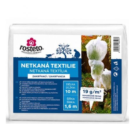 Netkaná textilia Rosteto - biela 10 m x 1,6 m