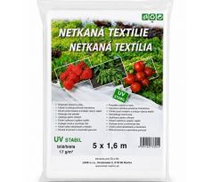 Netkaná textília 5 x 1,6 m biela 17g/m2