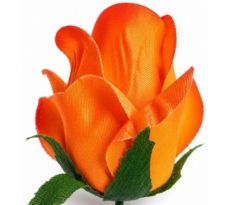 Umelá ruža puk oranžový 7 cm