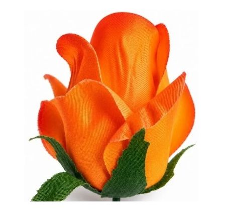 Umelá ruža puk oranžový 7 cm