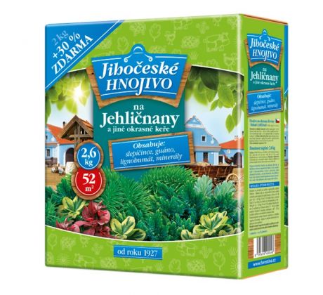 Jihočeské hnojivo na ihličnany a okrasné kríky 2 kg+30%